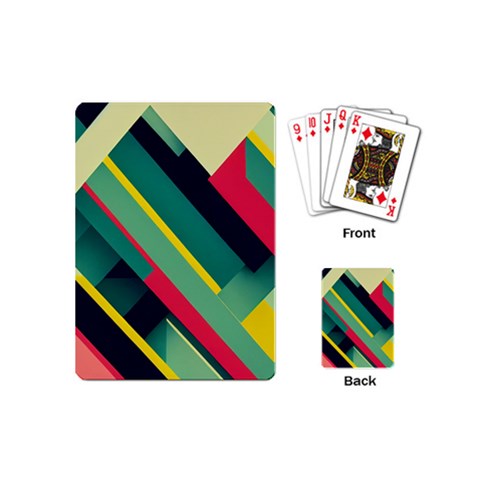 Abstract Geometric Design Pattern Playing Cards Single Design (Mini) from ArtsNow.com Back