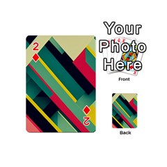 Abstract Geometric Design Pattern Playing Cards 54 Designs (Mini) from ArtsNow.com Front - Diamond2