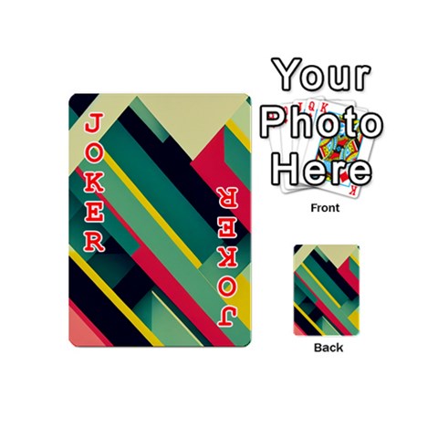 Abstract Geometric Design Pattern Playing Cards 54 Designs (Mini) from ArtsNow.com Front - Joker2