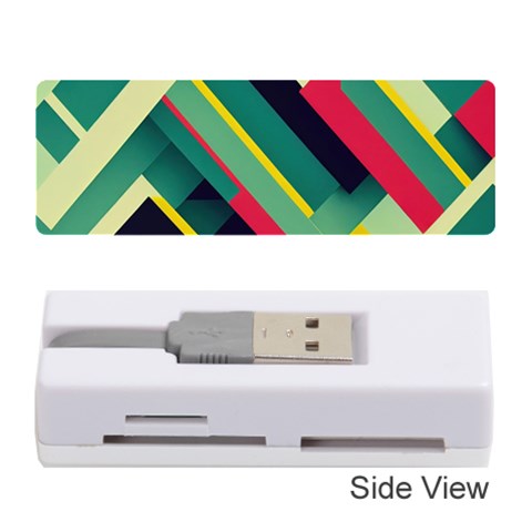 Abstract Geometric Design Pattern Memory Card Reader (Stick) from ArtsNow.com Front