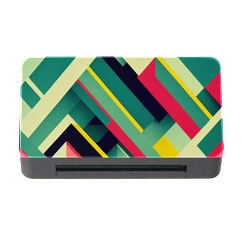 Abstract Geometric Design Pattern Memory Card Reader with CF from ArtsNow.com Front