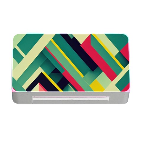 Abstract Geometric Design Pattern Memory Card Reader with CF from ArtsNow.com Front