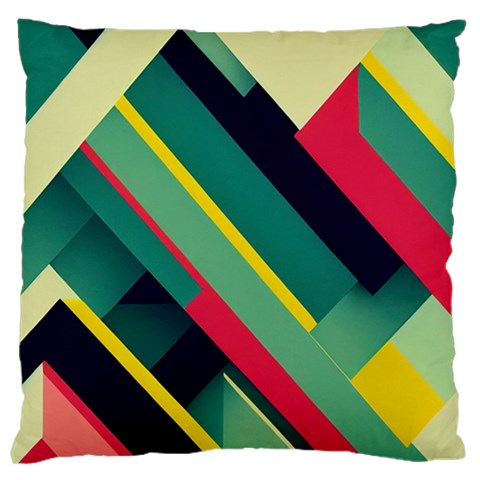 Abstract Geometric Design Pattern Large Cushion Case (One Side) from ArtsNow.com Front