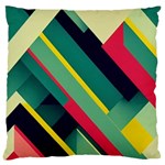 Abstract Geometric Design Pattern Large Cushion Case (One Side)
