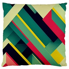 Abstract Geometric Design Pattern Large Cushion Case (Two Sides) from ArtsNow.com Front