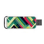 Abstract Geometric Design Pattern Portable USB Flash (One Side)