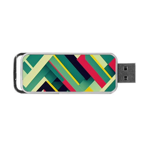 Abstract Geometric Design Pattern Portable USB Flash (Two Sides) from ArtsNow.com Front