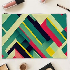 Abstract Geometric Design Pattern Cosmetic Bag (XXL) from ArtsNow.com Front