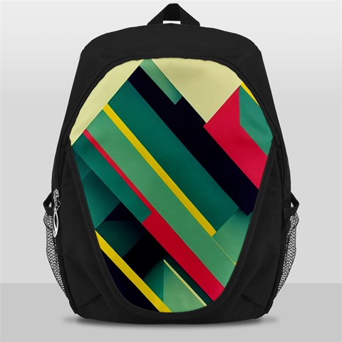 Abstract Geometric Design Pattern Backpack Bag from ArtsNow.com Front