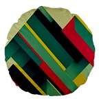 Abstract Geometric Design Pattern Large 18  Premium Round Cushions