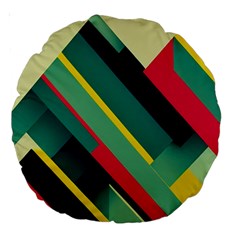 Abstract Geometric Design Pattern Large 18  Premium Round Cushions from ArtsNow.com Back