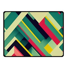 Abstract Geometric Design Pattern Two Sides Fleece Blanket (Small) from ArtsNow.com 45 x34  Blanket Front