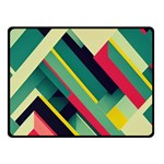Abstract Geometric Design Pattern Two Sides Fleece Blanket (Small)