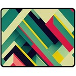 Abstract Geometric Design Pattern Two Sides Fleece Blanket (Medium)