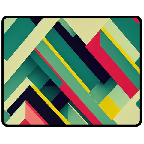 Abstract Geometric Design Pattern Two Sides Fleece Blanket (Medium) from ArtsNow.com 58.8 x47.4  Blanket Back