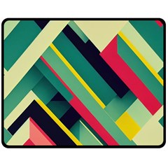 Abstract Geometric Design Pattern Two Sides Fleece Blanket (Medium) from ArtsNow.com 58.8 x47.4  Blanket Back