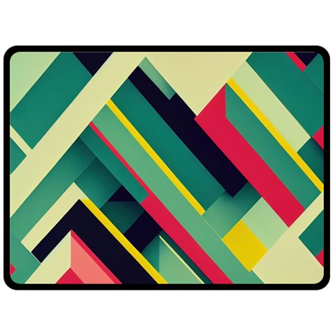 Abstract Geometric Design Pattern Two Sides Fleece Blanket (Large) from ArtsNow.com 80 x60  Blanket Front