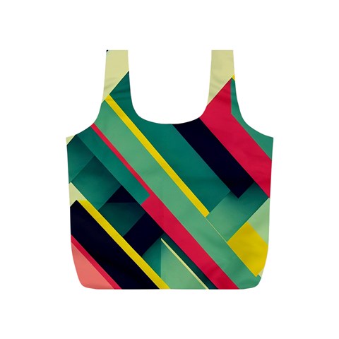 Abstract Geometric Design Pattern Full Print Recycle Bag (S) from ArtsNow.com Back