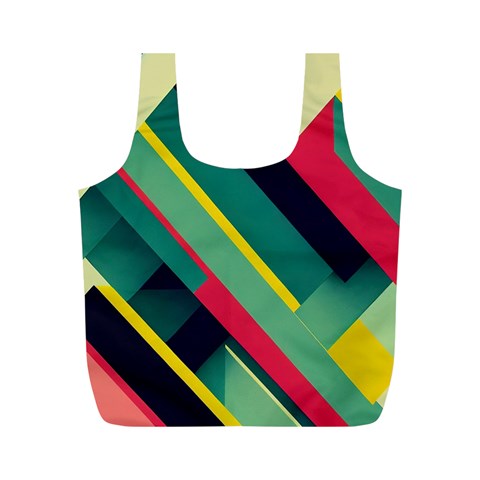 Abstract Geometric Design Pattern Full Print Recycle Bag (M) from ArtsNow.com Front