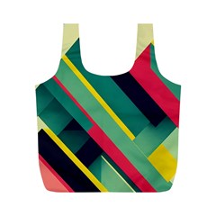 Abstract Geometric Design Pattern Full Print Recycle Bag (M) from ArtsNow.com Front