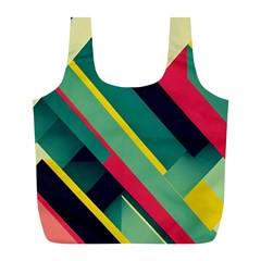 Abstract Geometric Design Pattern Full Print Recycle Bag (L) from ArtsNow.com Back