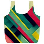 Abstract Geometric Design Pattern Full Print Recycle Bag (XL)