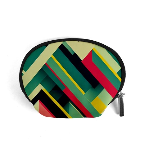 Abstract Geometric Design Pattern Accessory Pouch (Small) from ArtsNow.com Front