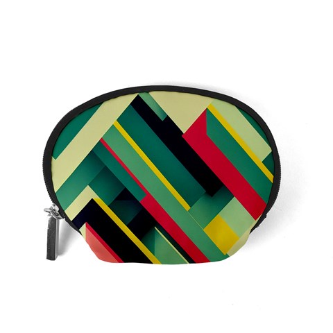 Abstract Geometric Design Pattern Accessory Pouch (Small) from ArtsNow.com Back