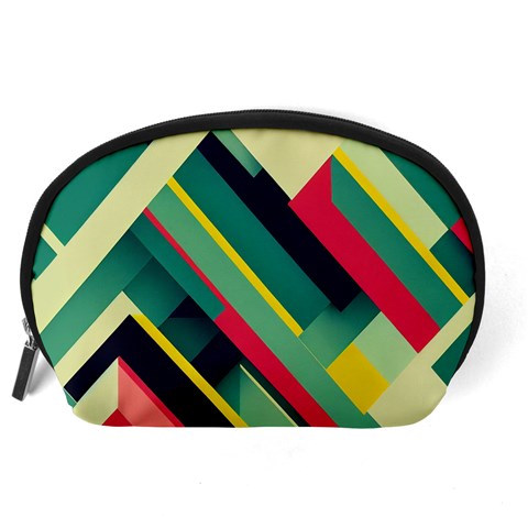 Abstract Geometric Design Pattern Accessory Pouch (Large) from ArtsNow.com Back