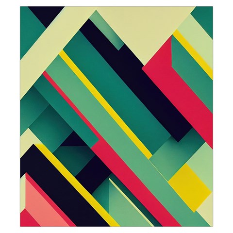 Abstract Geometric Design Pattern Drawstring Pouch (Small) from ArtsNow.com Front