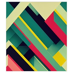 Abstract Geometric Design Pattern Drawstring Pouch (Small) from ArtsNow.com Back