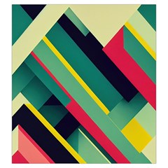 Abstract Geometric Design Pattern Drawstring Pouch (Large) from ArtsNow.com Back