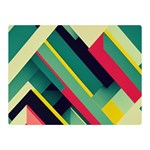 Abstract Geometric Design Pattern Two Sides Premium Plush Fleece Blanket (Mini)