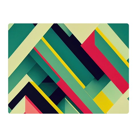 Abstract Geometric Design Pattern Two Sides Premium Plush Fleece Blanket (Mini) from ArtsNow.com 35 x27  Blanket Back