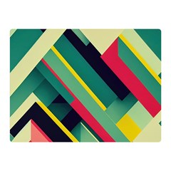 Abstract Geometric Design Pattern Two Sides Premium Plush Fleece Blanket (Mini) from ArtsNow.com 35 x27  Blanket Back