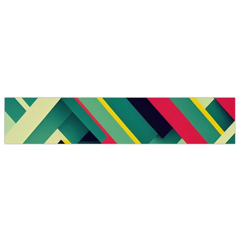 Abstract Geometric Design Pattern Small Premium Plush Fleece Scarf from ArtsNow.com Back