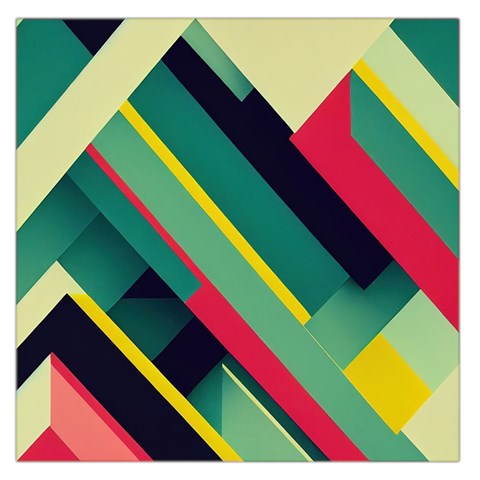 Abstract Geometric Design Pattern Square Satin Scarf (36  x 36 ) from ArtsNow.com Front