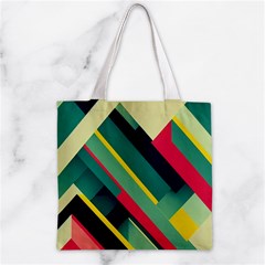 Abstract Geometric Design Pattern Zipper Grocery Tote Bag from ArtsNow.com Front