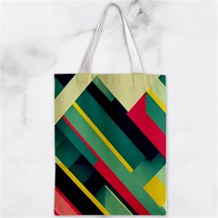 Abstract Geometric Design Pattern Zipper Classic Tote Bag from ArtsNow.com Back
