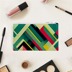Abstract Geometric Design Pattern Cosmetic Bag (XS) from ArtsNow.com Back