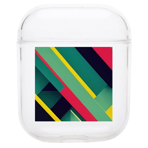 Abstract Geometric Design Pattern AirPods 1/2 Case from ArtsNow.com Front