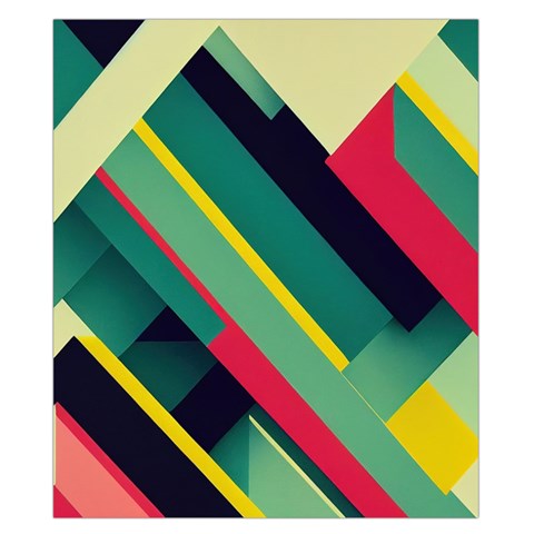 Abstract Geometric Design Pattern Duvet Cover Double Side (California King Size) from ArtsNow.com Back