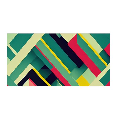 Abstract Geometric Design Pattern Satin Wrap 35  x 70  from ArtsNow.com Front
