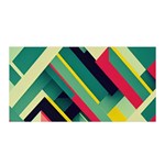 Abstract Geometric Design Pattern Satin Wrap 35  x 70 