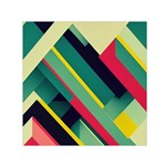 Abstract Geometric Design Pattern Square Satin Scarf (30  x 30 )