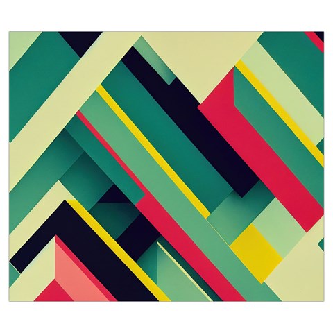 Abstract Geometric Design Pattern Zipper Large Tote Bag from ArtsNow.com Front