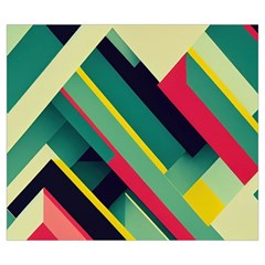 Abstract Geometric Design Pattern Zipper Large Tote Bag from ArtsNow.com Back