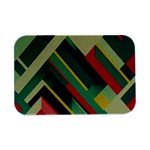 Abstract Geometric Design Pattern Open Lid Metal Box (Silver)  