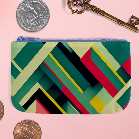 Abstract Geometric Design Pattern Large Coin Purse from ArtsNow.com Front