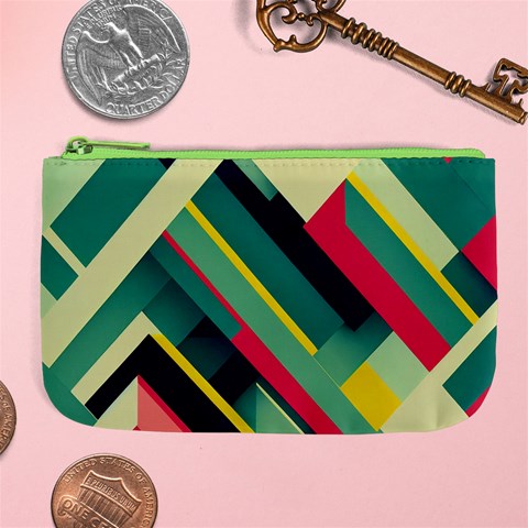 Abstract Geometric Design Pattern Large Coin Purse from ArtsNow.com Front
